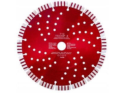Diamantový kotúč TEDIAM T12 Ø230 × 22,23 mm – profesionálne rezanie tvrdých materiálov2