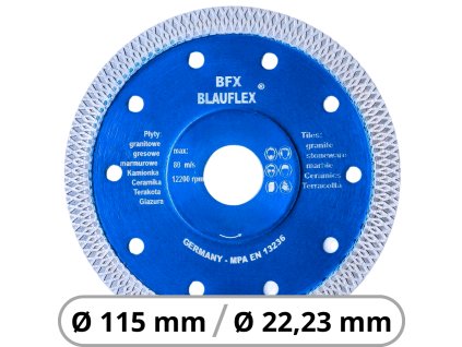Diamantový kotúč BLAUFLEX BFX kontinuálny 115 mm