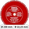 Diamantový kotúč na rezanie profilov TEDIAM MULTI kov, kameň, sklo, drevo Ø 230 mm