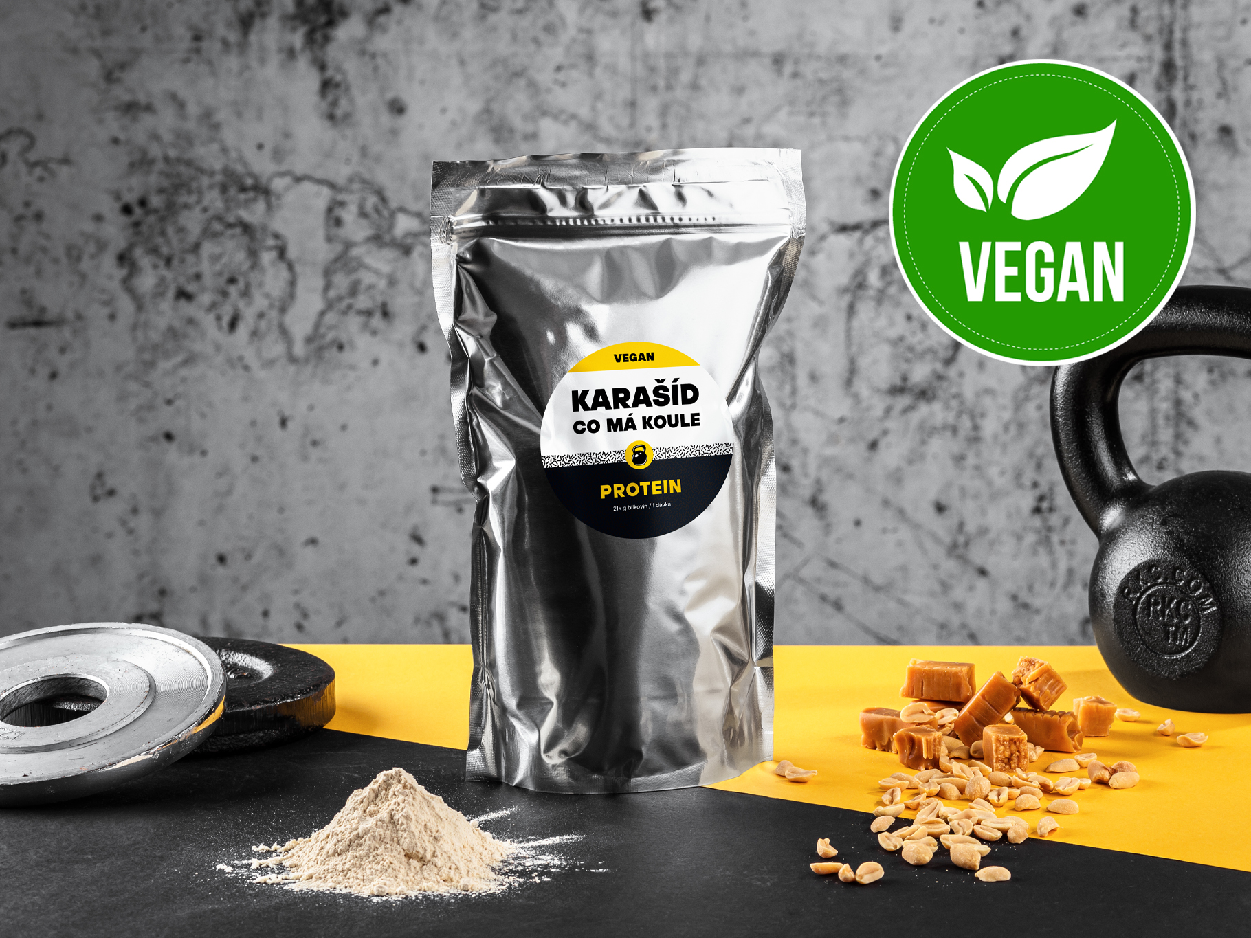 Železná koule VEGAN Protein Karašíd Balení: 500 g