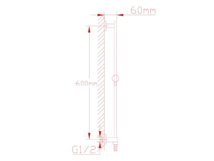 Sapho Nancy 1202-04 posuvný držák sprchy 600 mm chrom