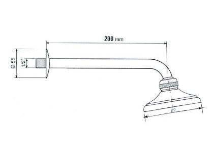 Sapho 905 nástěnná sprcha chrom