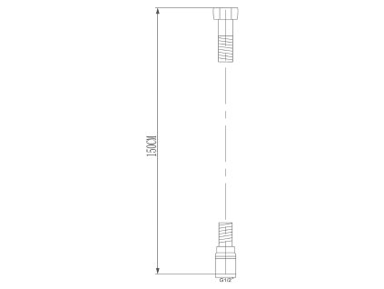 Sapho Softflex 1208-11 hladká sprchová hadice 150 cm chrom