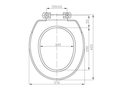 Aqualine Regina 3551 WC sedátko bílé