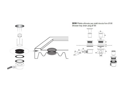 Sapho Retro 905693 vaničkový sifon 90 mm bronz