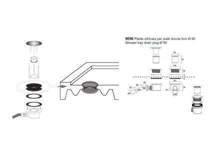 Sapho Retro 905691 vaničkový sifon 90 mm zlatý