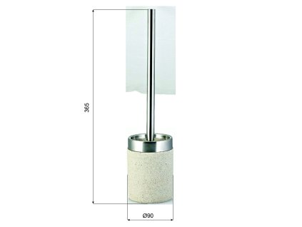 Sapho Stone 22010411 WC štětka na postavení béžová