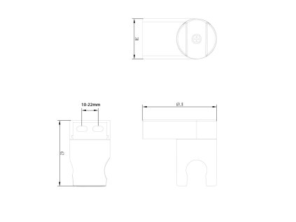 Aqualine 1205-33 držák sprchy  plast/chrom