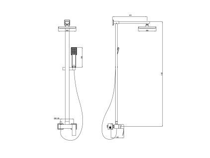Sapho GINKO 1101-43 sprchový sloup s pákovou baterií