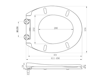 Sapho Adina 1703-322 WC sedátko Soft close