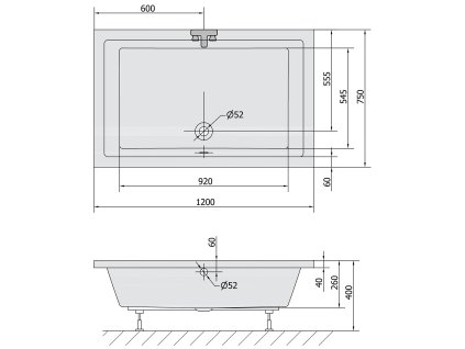 Polysan DEEP 120 x 75 cm 71564 sprchová vanička