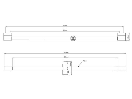 Sapho Gita 1202-02 posuvný držák 890 mm chrom