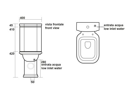 Kerasan WALDORF 418101 nádržka k WC kombi