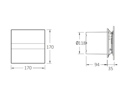 Cata E-120 G 00901000 koupelnový ventilátor axiální bílá