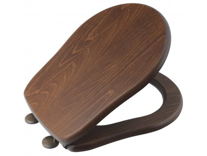 Sapho Retro 109340 WC sedátko dřevo masiv ořech/bronz