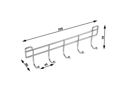 Aqualine Chrom Line 37055 háček chrom