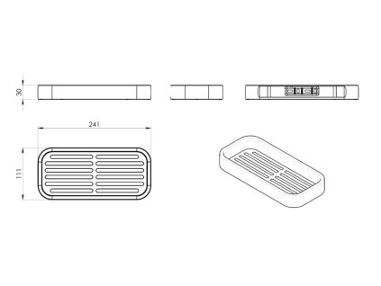 Sapho Smart 3218 police do sprchy 24,1 x 3 x 11 cm chrom