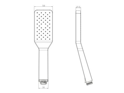 Sapho 1204-30 ruční sprcha 240 x 60 mm chrom