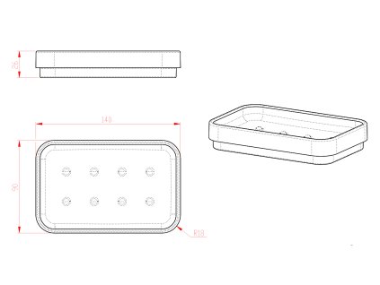 Aqualine Seventy mýdlenka tortora 14 x 9 cm béžová 631152