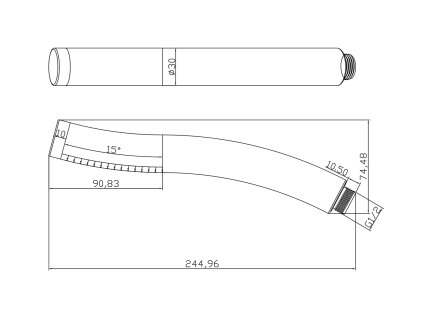 Sapho 2503 ruční sprcha zahnutá chrom