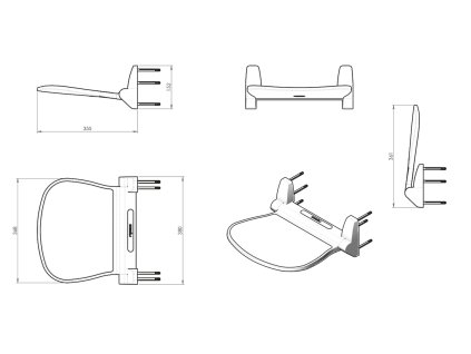 Sapho Sound 2282 sklopné sedátko do sprchy 38,5 x 35,4 cm bílé