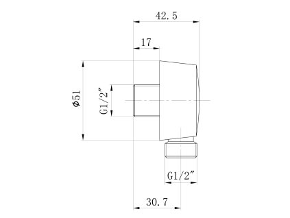Sapho 9815 vývod sprchy O 50 mm zlato