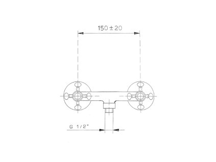 Sapho Antea 3865 sprchová baterie nástěnná 150 mm kohoutková zlatá