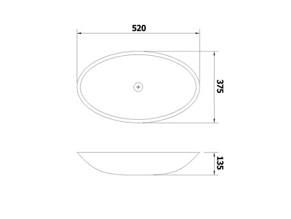 Sapho Pure 2501-12 umyvadlo 52 x 37,5 cm čiré