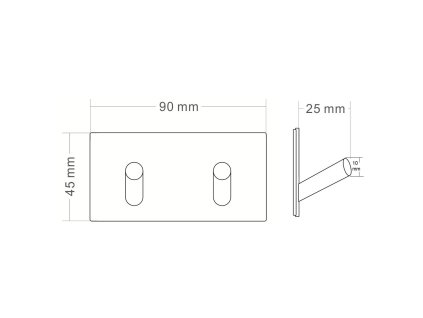 Sapho 31202 samolepící dvojháček broušená nerez