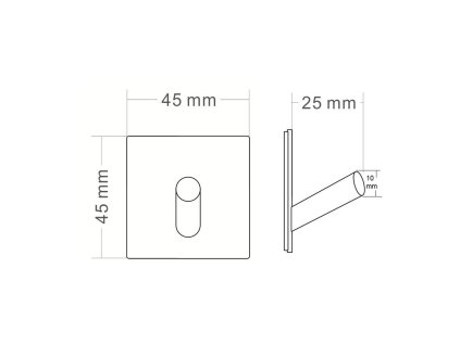 Sapho 31201 samolepící háček broušená nerez