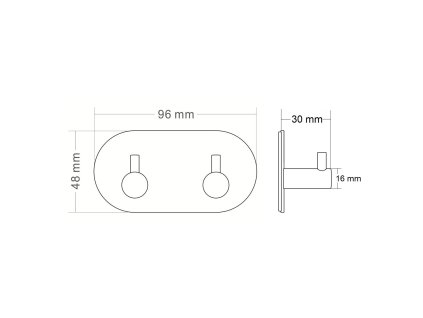 Sapho 32202 samolepící dvojháček broušená nerez