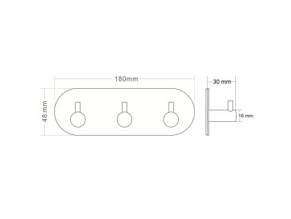 Sapho 32203 samolepící trojháček broušená nerez