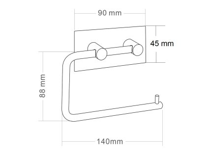 Sapho 33207 samolepící držák toaletního papíru broušená nerez