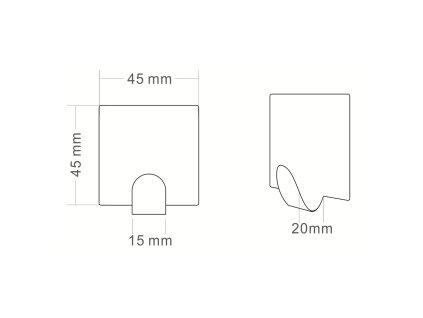 Sapho 33209 samolepící háček 4 ks broušená nerez