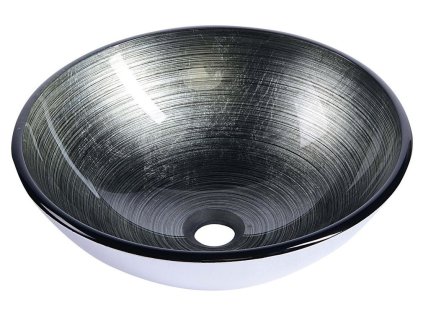 Sapho Damar 2501-20 umyvadlo 42 x 14 cm tmavě šedá / stříbrná