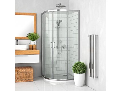 Roth Lega Line čtvrtkruhový sprchový kout 80 x 80 x 190 cm 555-8000000-00-02 brillant / transparent