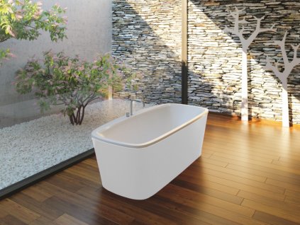 Santech Bevel 180 x 86 cm SABEV180PMA vana volně stojící s panelem - bílý mat + ZDARMA DOPRAVA