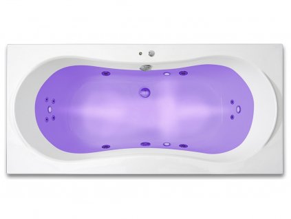 Arttec Krona Surf chromo 180 x 80 cm vana hydromasážní akrylátová PAN04392