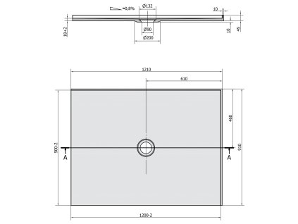 Polysan MIRAI 120 x 90 cm sprchová vanička obdélníková z litého mramoru 73180 pravá