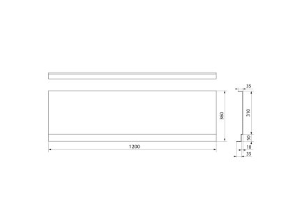 Polysan Deep Plain Nika 84899 panel 120 x 36 cm