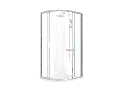 Ravak Blix BLDP4 - 130 x 190 cm sprchové dveře posuvné čtyřdílné Transparent + Satin 0YVJ0U00Z1