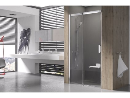 Ravak MSD2 L - 110 x 195 cm sprchové dveře do niky dvoudílné sklo levé