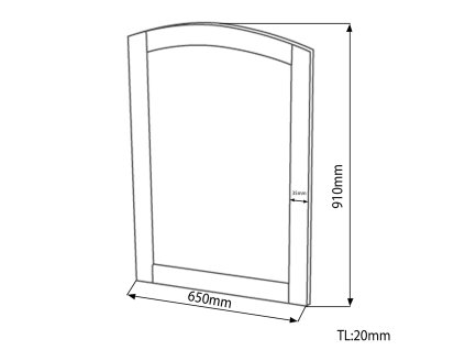 Sapho Retro 735241 zrcadlo 65 x 91 cm buk