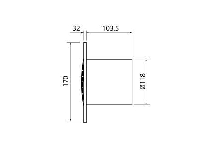 Cata B-12 PLUS 00982000 koupelnový ventilátor bílá