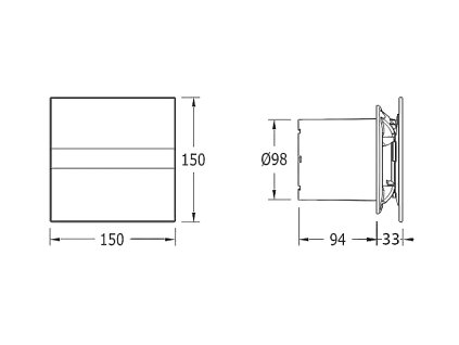 Cata E-100 G 00900000 koupelnový ventilátor axiální bílá