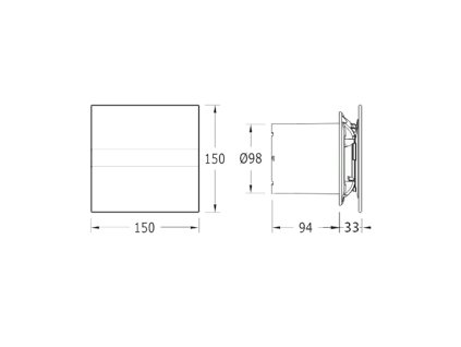 Cata E-100 GT 00900100 koupelnový ventilátor axiální s časovačem bílá