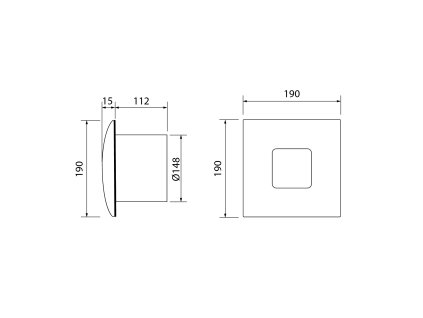 Cata SILENTIS 15 T 01091000 koupelnový ventilátor axiální s časovačem bílá