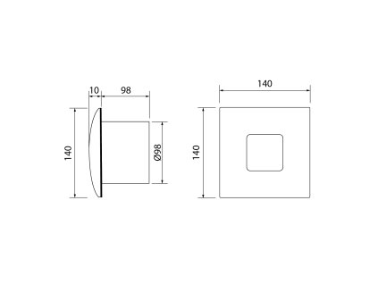 Cata SILENTIS 10 INOX T 01071300 koupelnový ventilátor axiální s časovačem nerez