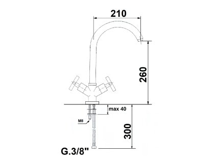 Sapho AXIA 509 dřezová baterie chrom