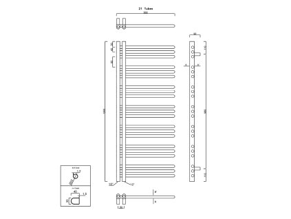 Sapho Dorlion 500 x 1200 mm 1130-11 otopné těleso chrom